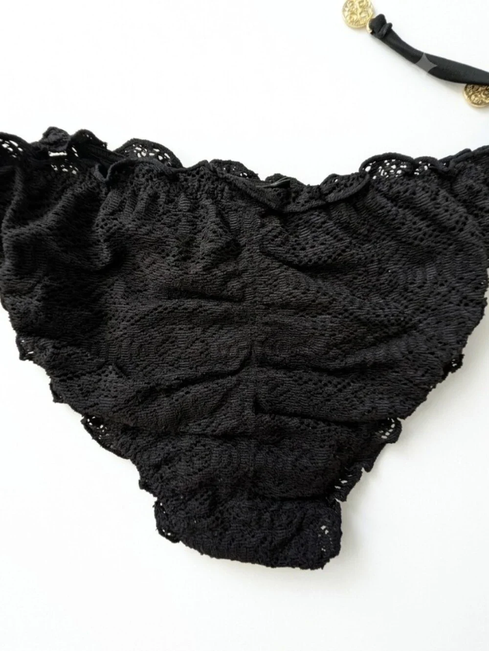 Black Tie-Side Bikini Bottoms - BOTTOM ONLY